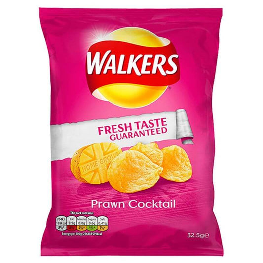 BEST BY APRIL 2026: Walkers Prawn Cocktail Flavor Crisps 32.5g