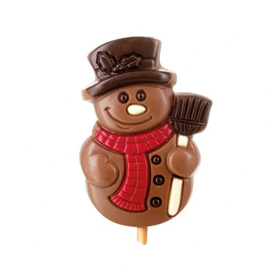 BEST BY MAY 2026: Belfine Frosty The Snowman White Chocolate Lollipop 25g