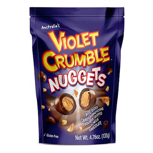 Nestle Violet Milk Chocolate Crumble Nuggets HEAT SENSITIVE ITEM. PLEASE ADD ITEM 122942 TO THE ORDER TO TRY TO PROTECT CHOCOLATES FROM HEAT DAMAGE. 135g