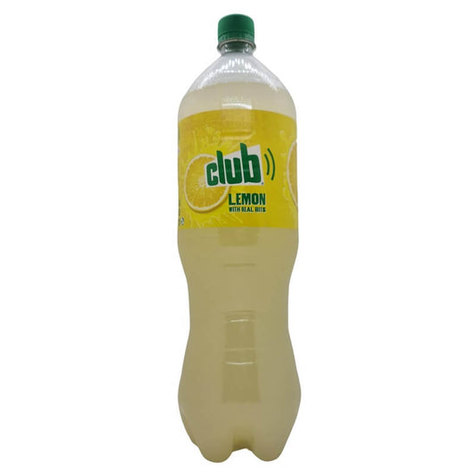 BEST BY FEBRUARY 2026: Club Lemon with Real Bits Soft Drink 1.75L