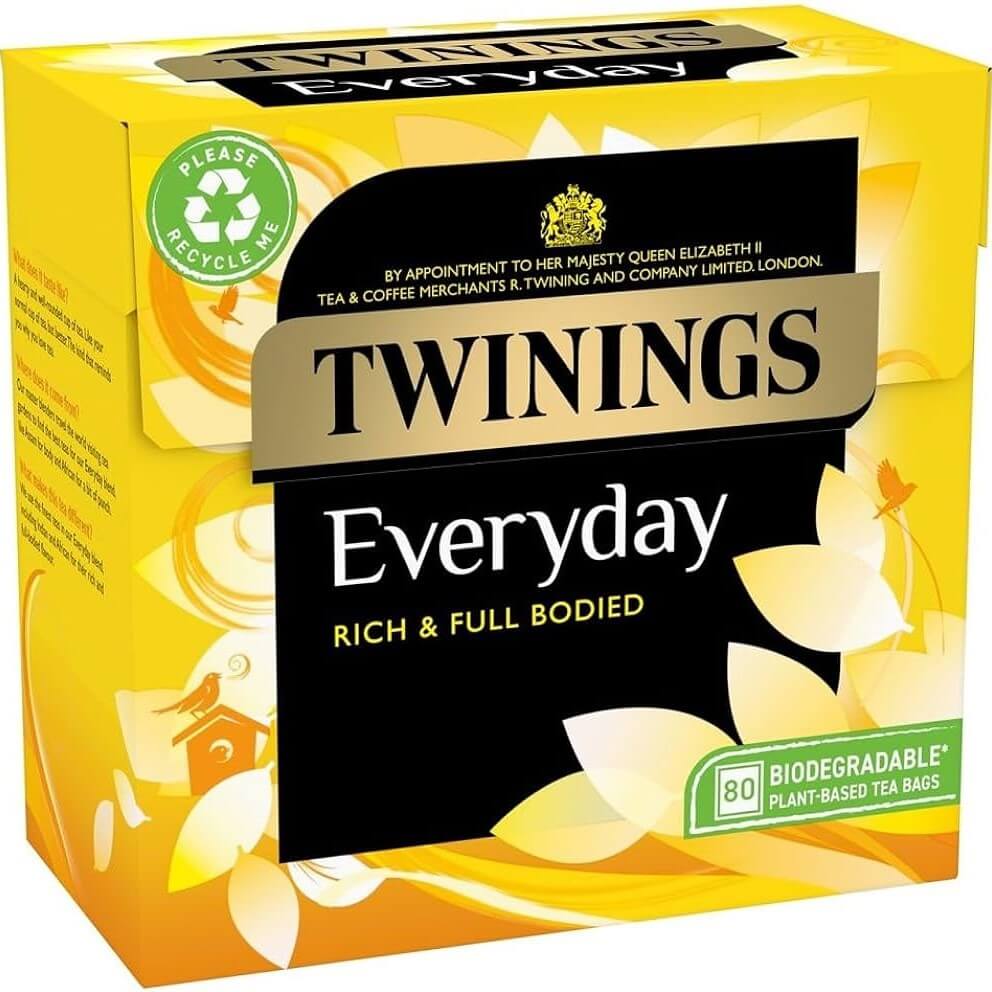 BEST BY FEBRUARY 2026: Twinings Everyday Tea (80 Tea Bags) 125g