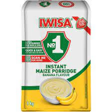 BEST BY DECEMBER 2025: Iwisa Instant Porridge Banana 1kg