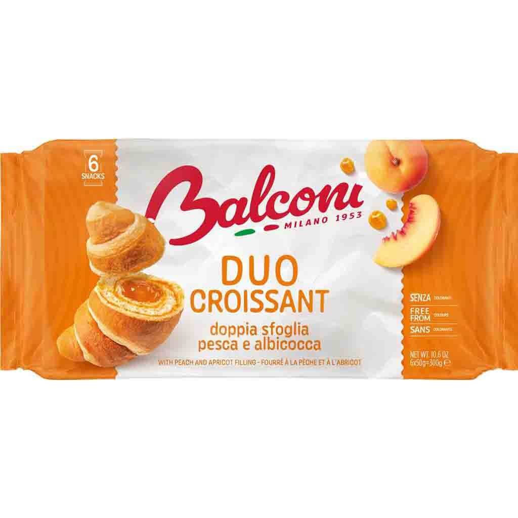 BEST BY JANUARY 2026: Balconi Croissant Duo Peach and Apricot Filling 6pk 300g