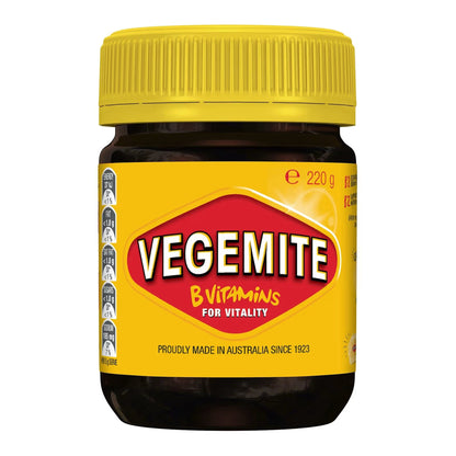 Kraft Vegemite Yeast Extract with Added Vitamins B1, B2, B3 and Folic Acid 220g