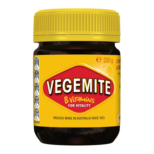 Kraft Vegemite Yeast Extract with Added Vitamins B1, B2, B3 and Folic Acid 220g