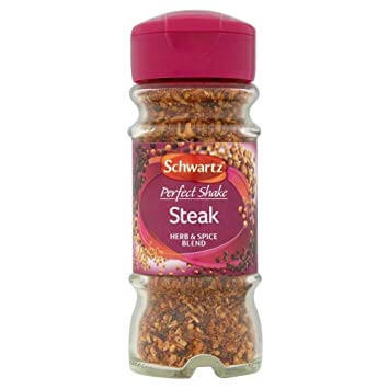 BEST BY FEBRUARY 2026: Schwartz Steak Seasoning with Pepper and Garlic Spice Bottle 46g