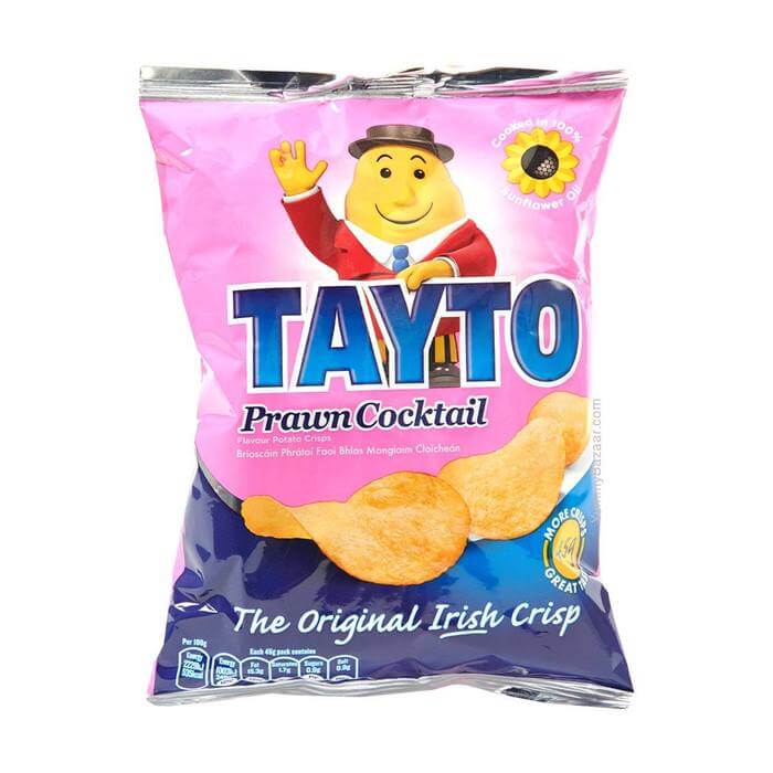 BEST BY APRIL 2026: Tayto Prawn Flavored Crisps 35g