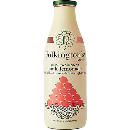 BEST BY FEBRUARY 2026: Folkingtons Pink Lemonade Glass Bottle 250ml
