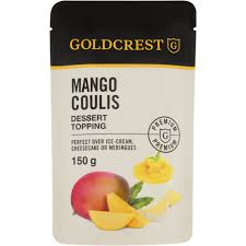 BEST BY JANUARY 2026: Goldcrest Dessert Topping Coulis Mango Pouch 150g