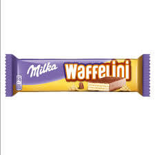 BEST BY JANUARY 2026: Milka Waffelini Milk Choolate Covered Bar with Fine Cream Filling 31g