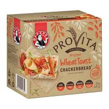 BEST BY JANUARY 2026: Bakers Provita Crackerbread Original Whaet Toast 125g