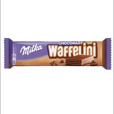 BEST BY FEBRUARY 2026: Milka Waffelini Chocomax with Alpen Milk Chocolate Dipped and Cocoa Cream 31g