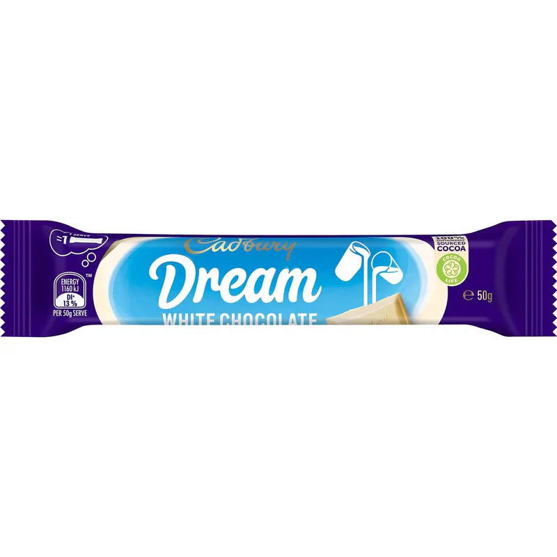 Cadbury Dream Bar  HEAT SENSITIVE ITEM. PLEASE ADD ITEM 122942 TO THE ORDER TO TRY TO PROTECT CHOCOLATES FROM HEAT DAMAGE. 50g