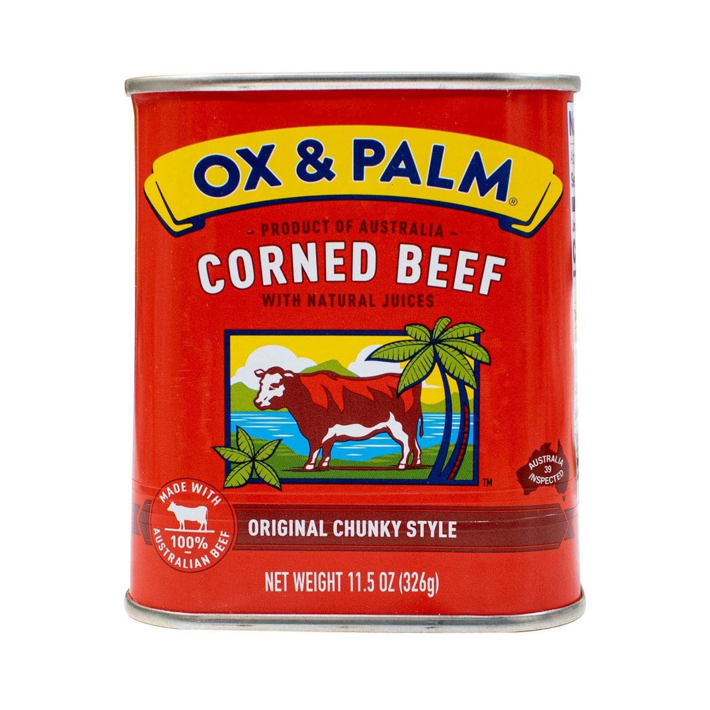 Ox and Palm Corned Beef with Natural Juices Original Chunky Style  326g