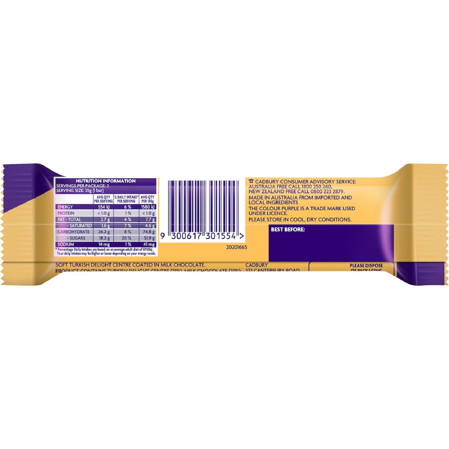 FRY'S TURKISH DELIGHT 70G