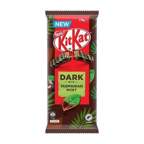 Nestle Kit Kat Tasmanian Mint Slab  HEAT SENSITIVE ITEM. PLEASE ADD ITEM 122942 TO THE ORDER TO TRY TO PROTECT CHOCOLATES FROM HEAT DAMAGE. 160g