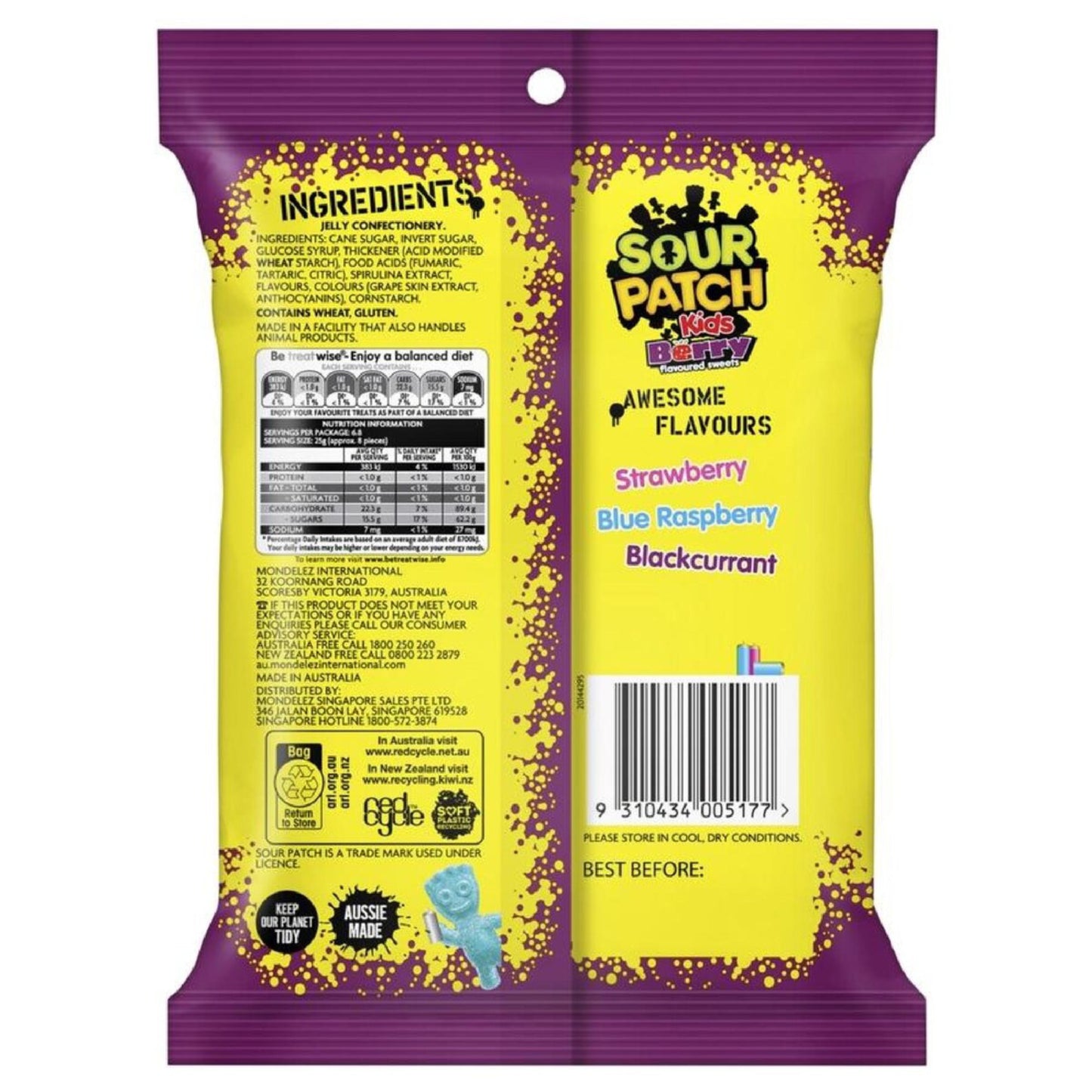 SOUR PATCH KIDS BERRY 170G