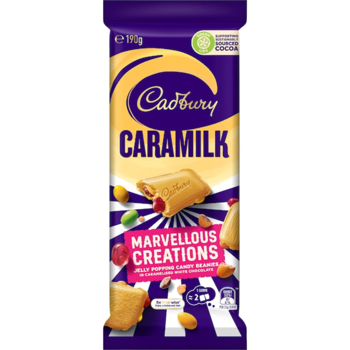 CAD CARAMILK MARVELLOUS CREATIONS JELLY POPPING CANDY 190G