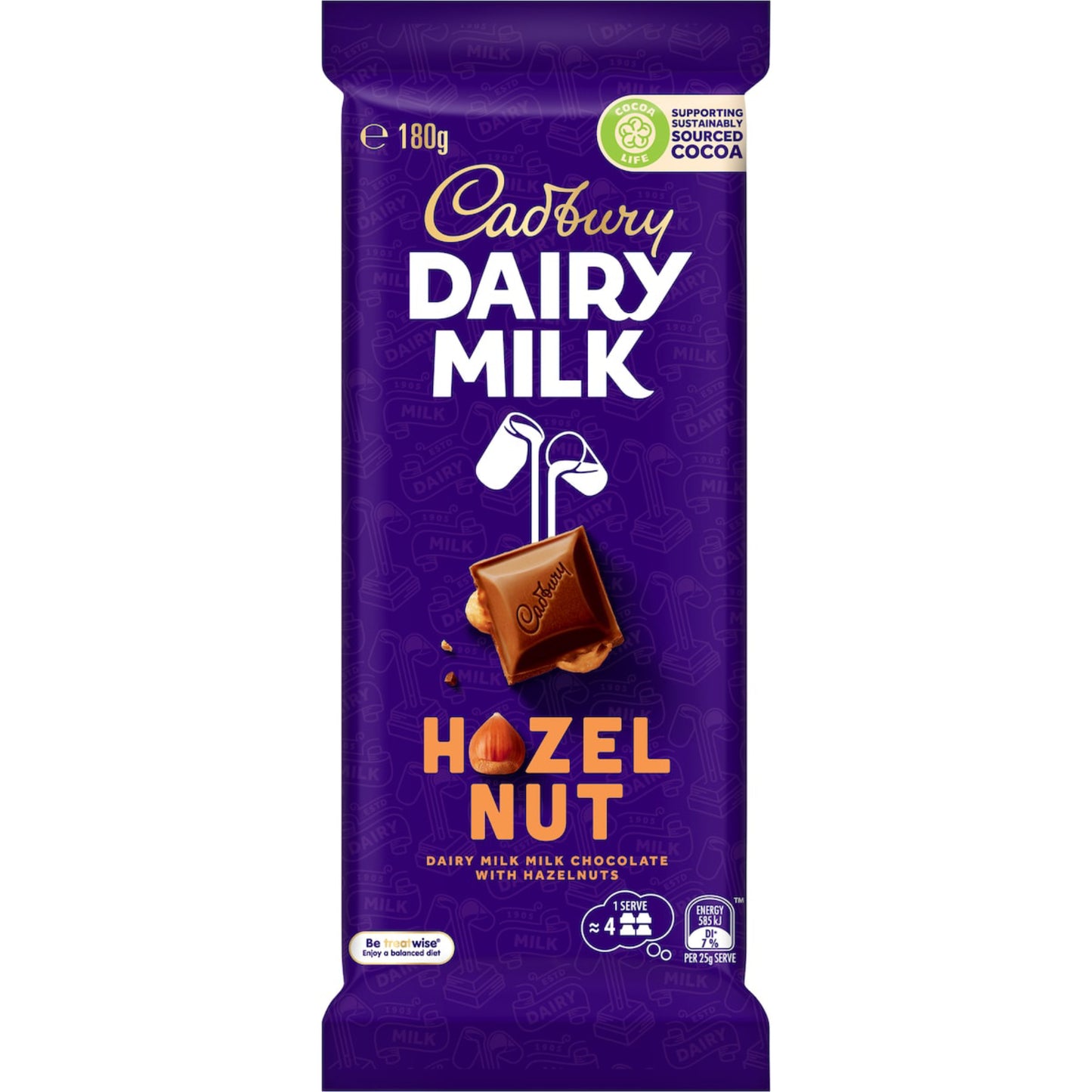 CAD DAIRY MILK HAZELNUT 180G