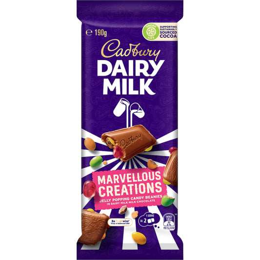 CAD DAIRY MILK MARVELLOUS CREATIONS JELLY POPPING CANDY 190G