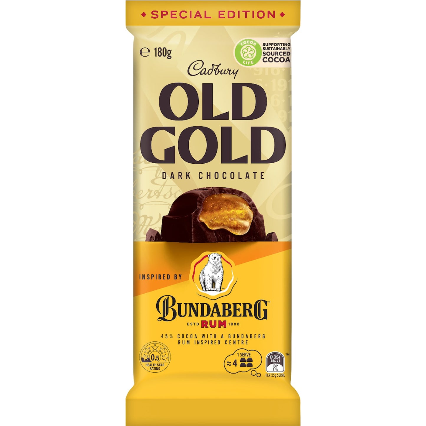 CAD OLD GOLD BUNDABERG RUM 180G