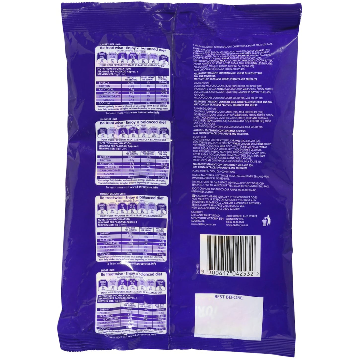 CAD SPECIAL TREATS SHAREPACK 180G